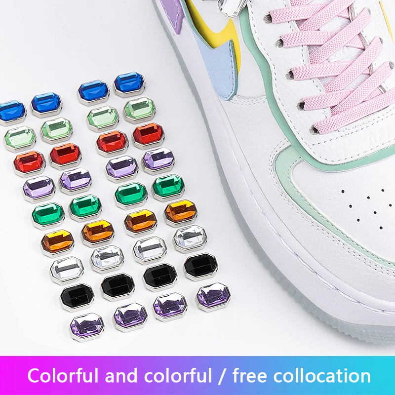 24 Colors Flat No-Tie Shoelaces with Diamond Lock Elastic Lazy Shoe Laces for Men And Women Sneaker Lace Accessories