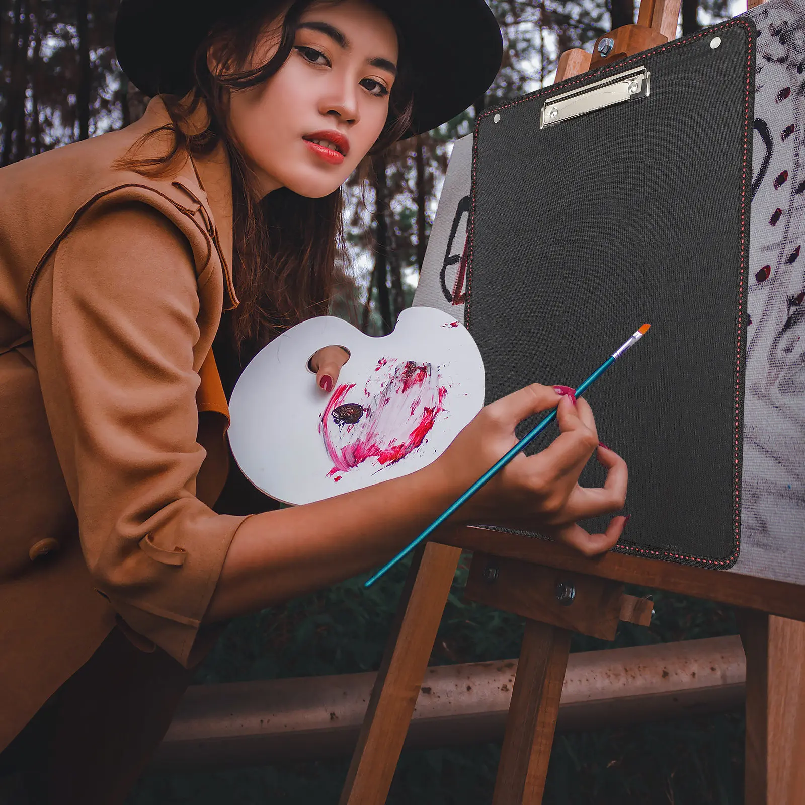 고강도 방수 스케치 보드 휴대용 드로잉 클립보드 금속 클립 야외 페인팅 스케치 드로잉에 이상적