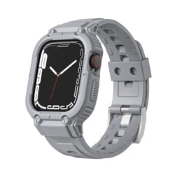 Sport Silicone Band and Protective Case for 44MM (Gray)