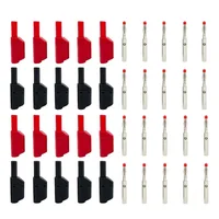 20PCS/ 4mm Male Retractable Sheath Stackable Banana Plug Shrouded Fully Insulated Safety Wire Solder Connector Black Red 1