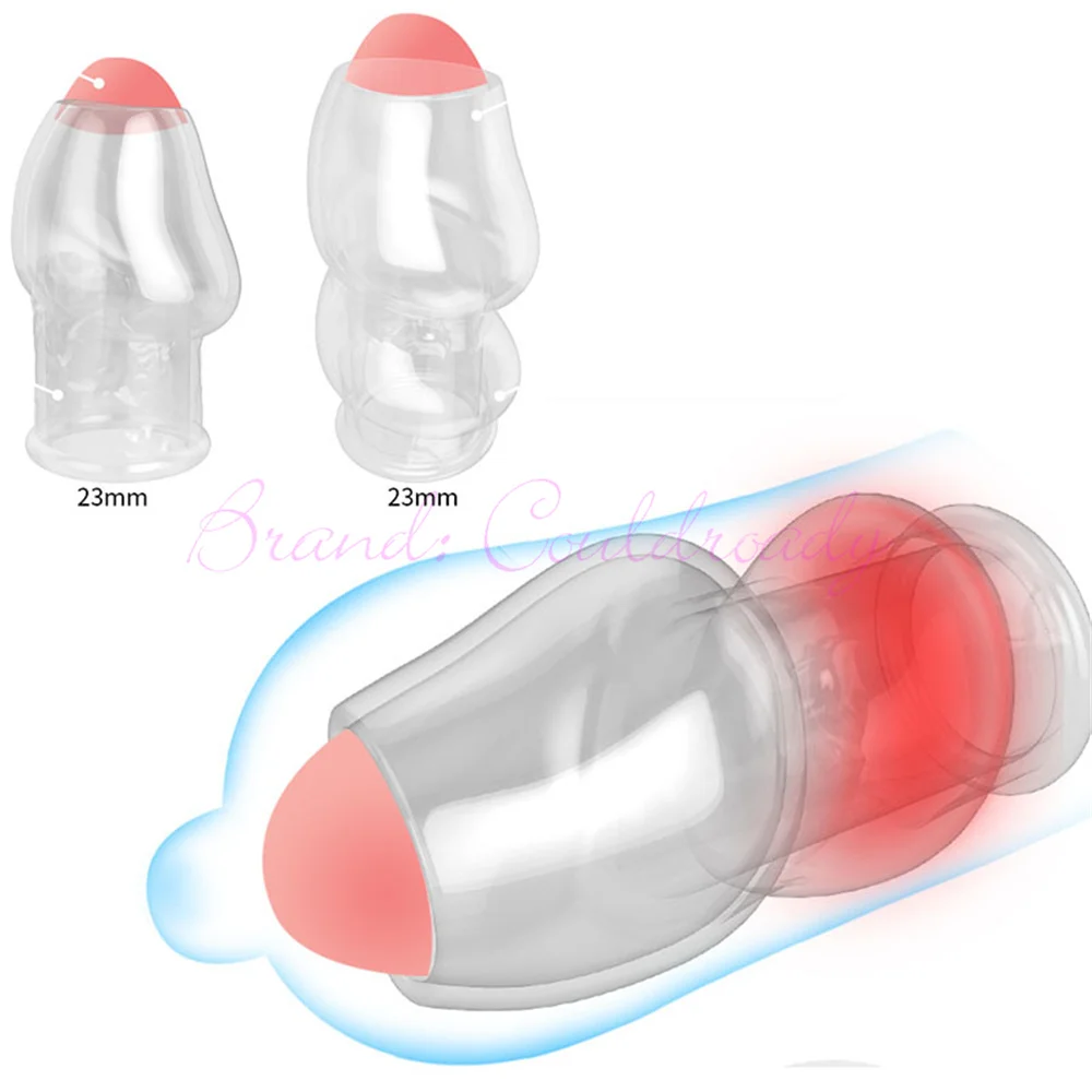 Penis Extender Sleeve Reusable Condoms Silicone Glans Cover Spike Dick Enlargement Cock Ring Erection Male Sex Toys