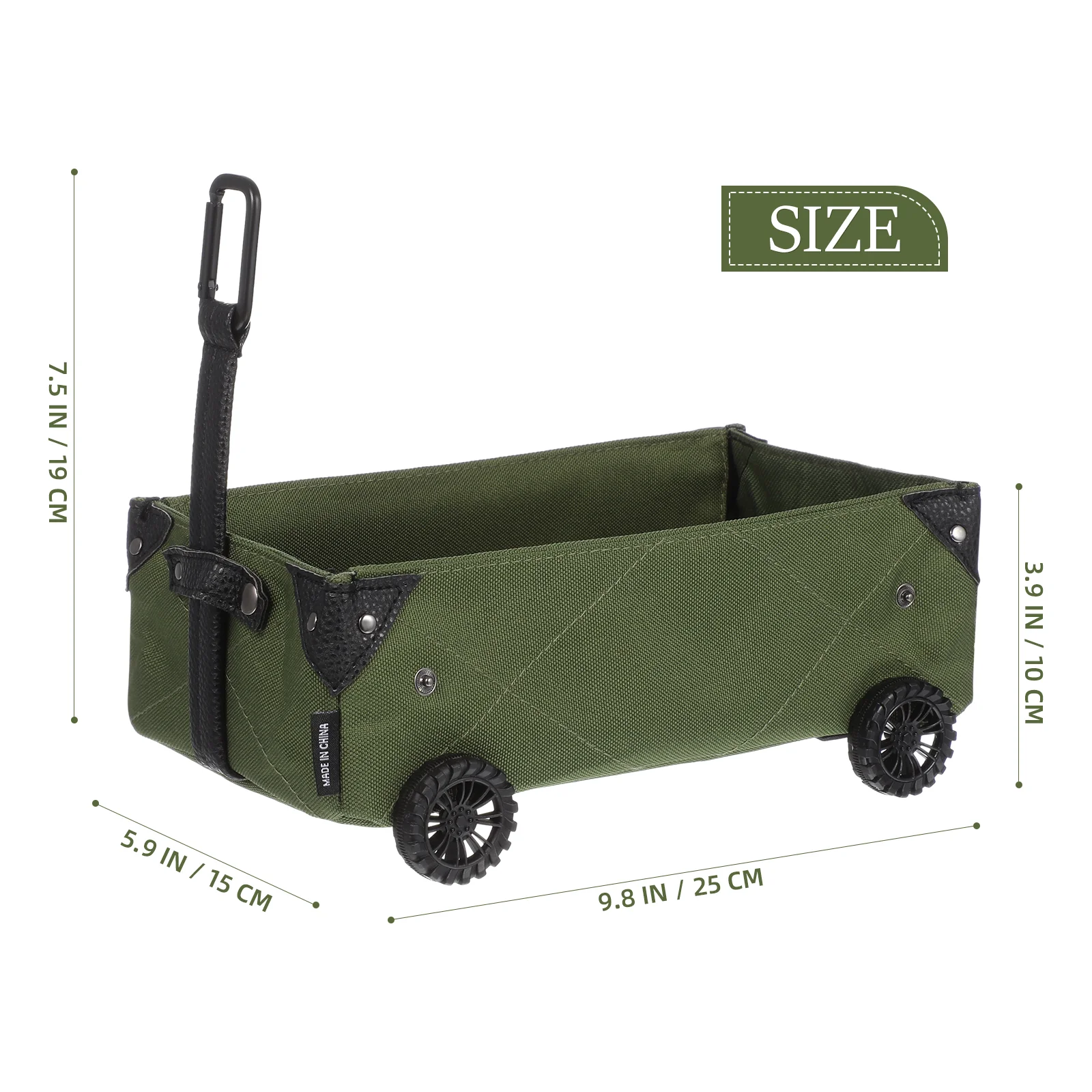 Camping Storage Box Canvas Tote Folding Dolly Cart Tissue Container Holder Trolley Case