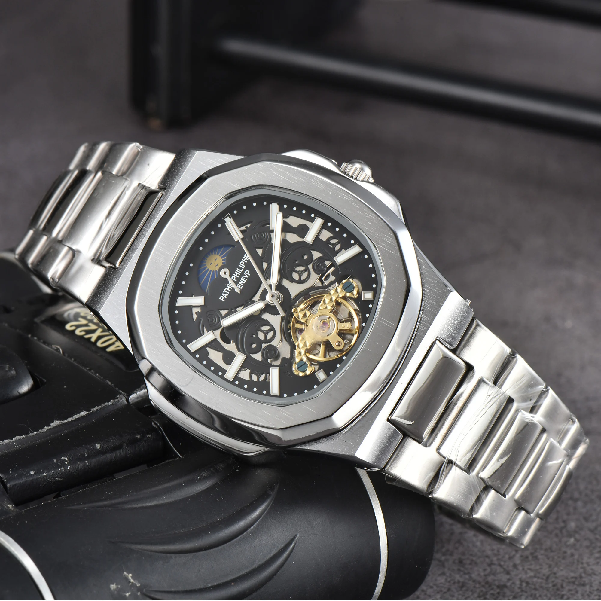 Hottest Custome Brand Luxury Watches for Men Automatic Mechanical Classic Square Daily Waterproof Tourbillon AAA+ Male Clocsk