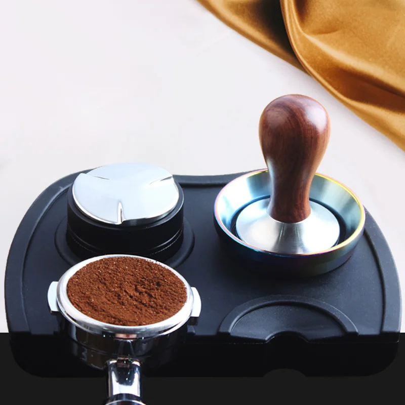 Tamper per caffè a penna manuale, nero, per espresso e latte art on