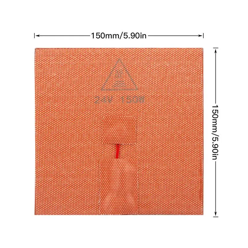 Silicone Heating Pad 150x150mm Silicone Heater Pad For 3D Printer Heated Bed 24V 150W 3D Printer Heat Bed Heating Plate With