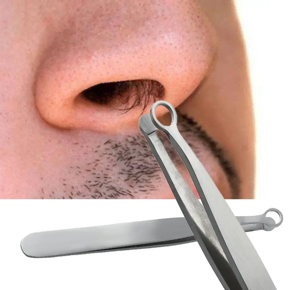 Universal Nose Hair Trimming Tweezers Nose Trimmer Tweezer Round