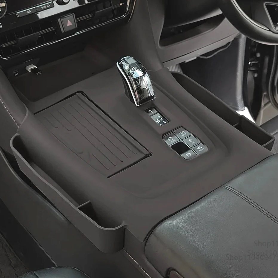 보관함이있는 센터 콘솔 실리콘 패드 Toyota ALPHARD VELLFIRE 40 시리즈 2023 2024 2025 용 스크래치 방지 보호 매트