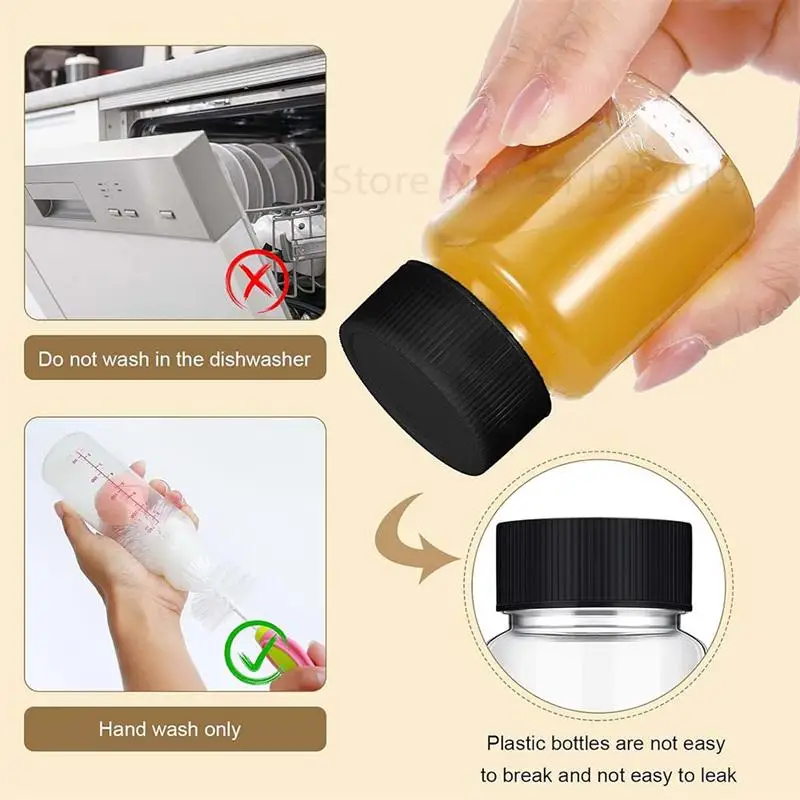 Plastic Juice Bottles 20/60Pcs 2Oz Plastic Juice Shot Bottles Small Clear Juice Bottle Leakproof Ginger Containers for Liquids Wheatgrass Ginger Jars