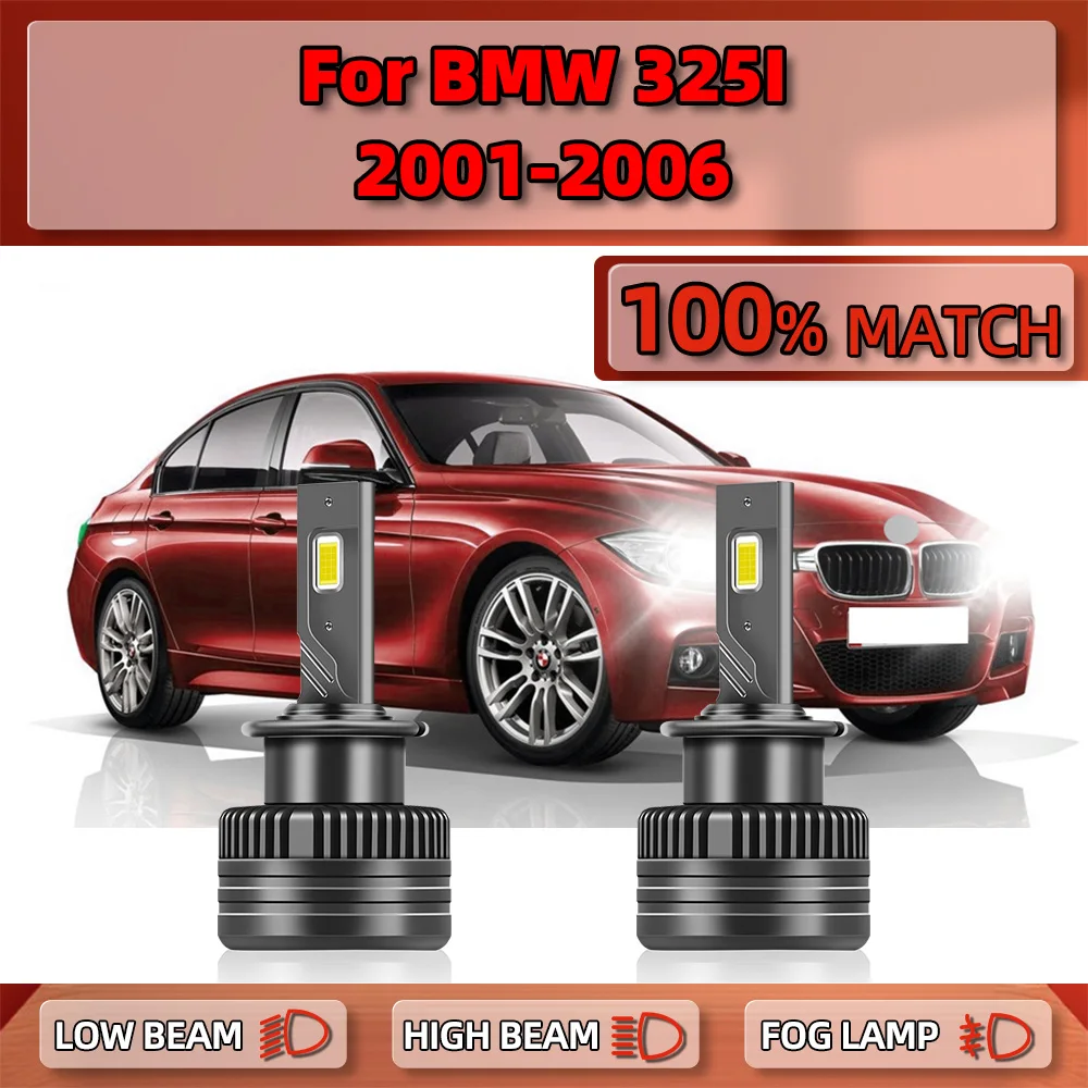 

25000LM LED Headlight Bulbs 120W 3570 CSP Chip Car Headlamp 12V HID Xenon Lamps 6000K For BMW 325I 2001 2002 2003 2004 2005 2006