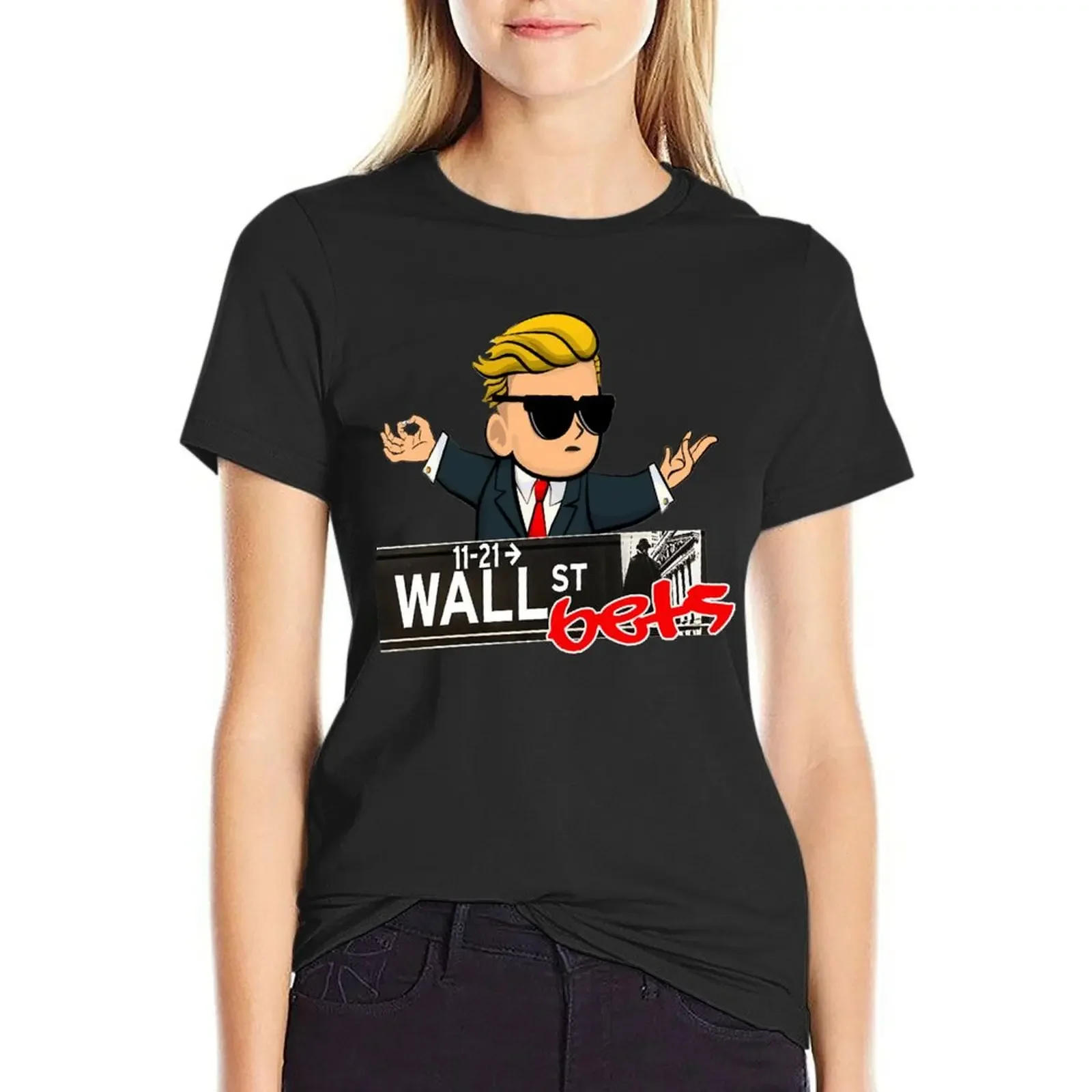 Wallstreet Bets Funny Investing tee giftinvesting Wallstreetbets appareal Classic T-Shirt Female clothing Blouse Women t shirt