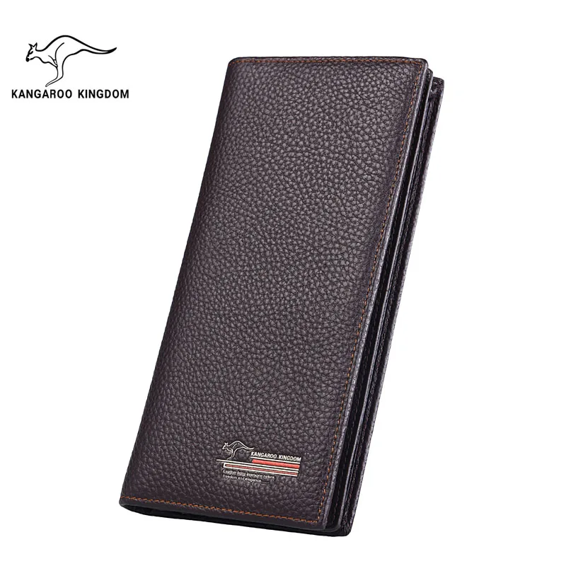 Men wallets genuine leather long credit card holder purse brand wallet