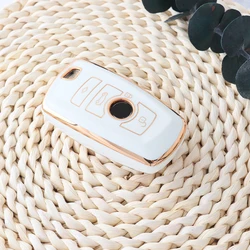 Sleek TPU Car Key Case - Premium Protective Cover (JB White b)
