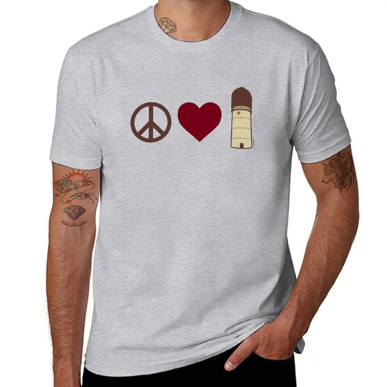 

New Peace, Love, Ypsilanti T-Shirt tops anime clothes quick-drying t-shirt mens tall t shirts