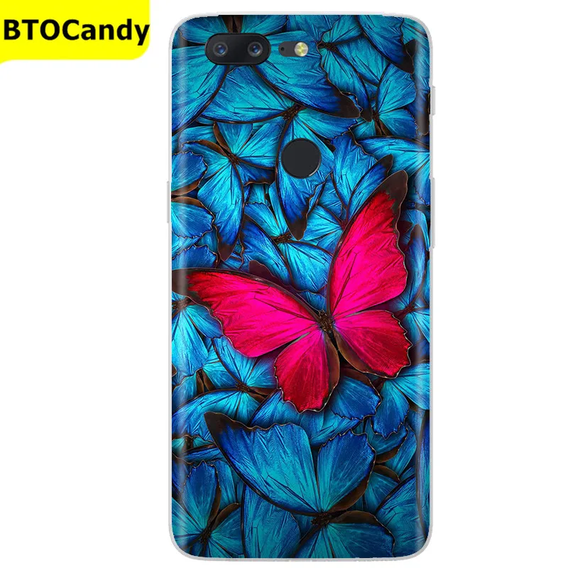 For Oneplus 5T Case Silicone Soft TPU Flower Animals Phone Case For OnePlus 5 5T Coque Case For Oneplus 5 Case Full Bumper Funda glass flip cover Cases & Covers