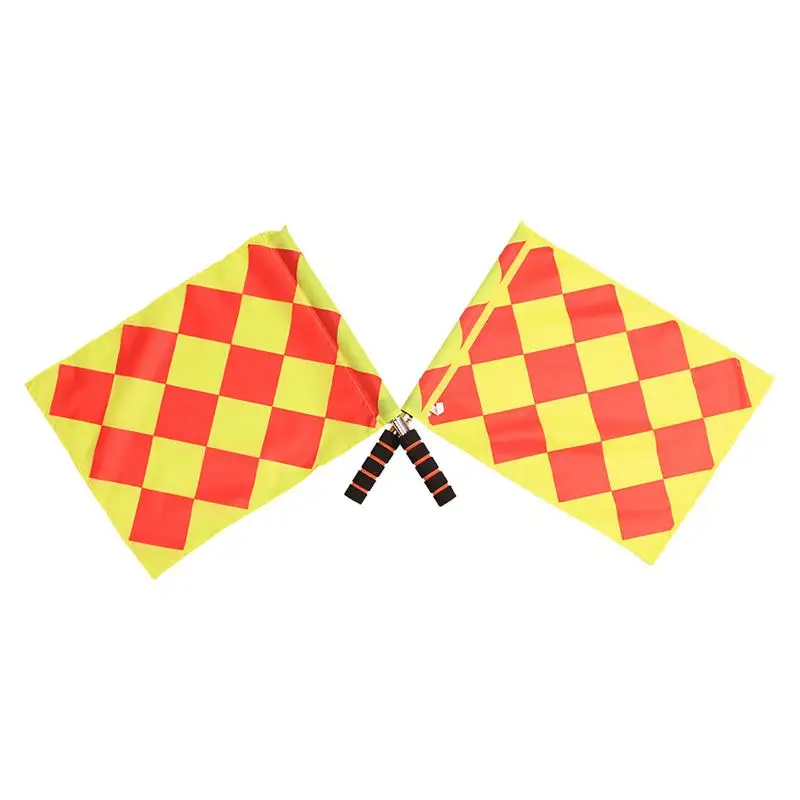 

Referee Flag Waterproof 2PCS Soccer Ref Flags Sports Linesman Flag With Foam Handle Referee Flags For Soccer Football Hockey