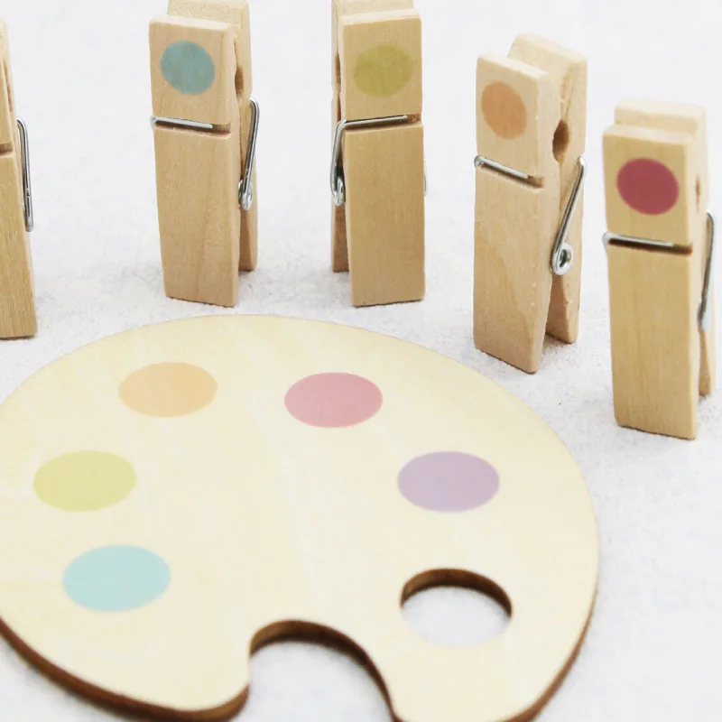Montessori Sensory Tray Board Game Wooden Color Sorter Parish Open
