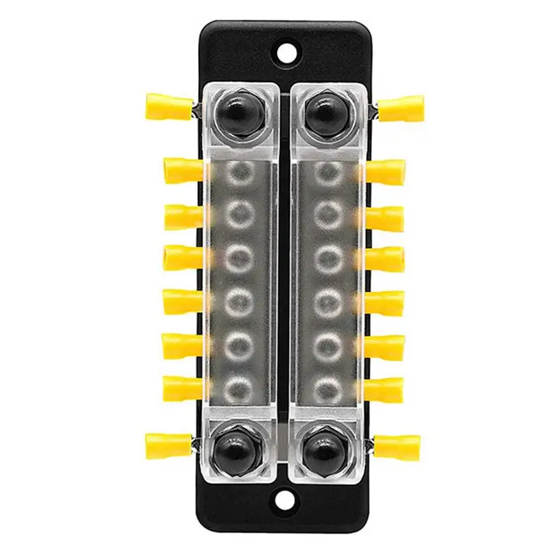

Marine Connector Block DC 150A 48V Double Row 6-Way Terminal Block Battery Terminal Distribution Block For Car Vehicle Rv Truck