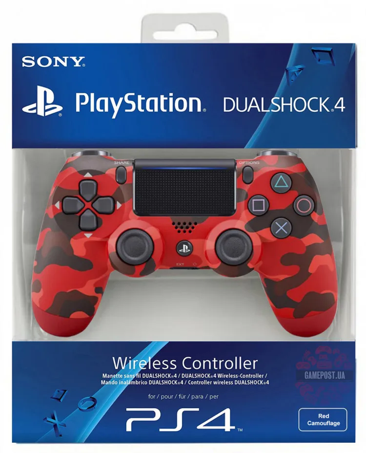 Wireless Controller Sony Dualshock 4 For Ps4 "red Camouflage" Gamepads - AliExpress