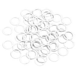 Colorful Metal Single Loop Rings for DIY Jewelry Making - 50pcs Assortment (White)