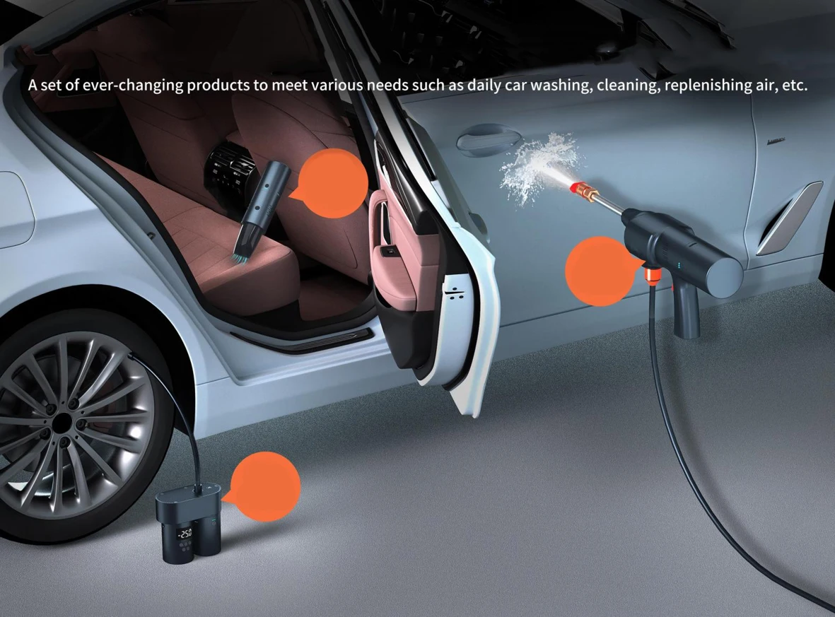 hot selling car washer lithium portable cleaner high pressurewater gun car washer