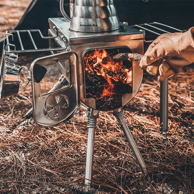 Rozsdamentes Acél Chimeneák Téli Szabadidős Kültéri Udvar Sátor Kályhák Teraszkert Fűtőberendezés Égő Kályha Hordozható - Image 5
