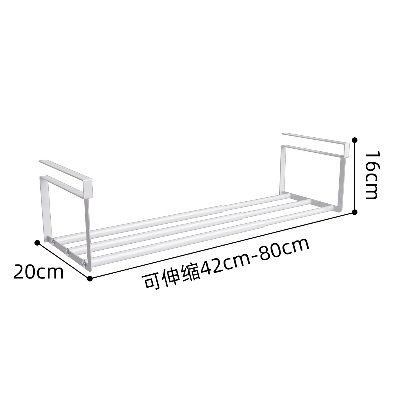 Schoenenrek |   Ruimtebesparende gelaagde organizer voor schoenenkasten thuis |   Schoenenhouder onder de plank met hangende mand