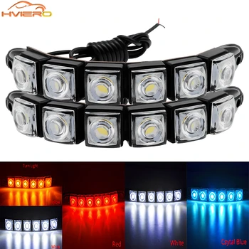 2X Waterproof DRL 6Chips Led Car Auto Decorative Flexible Daytime Running Light Driving Led Strip Headlight Fog Backup Trunk Led 1