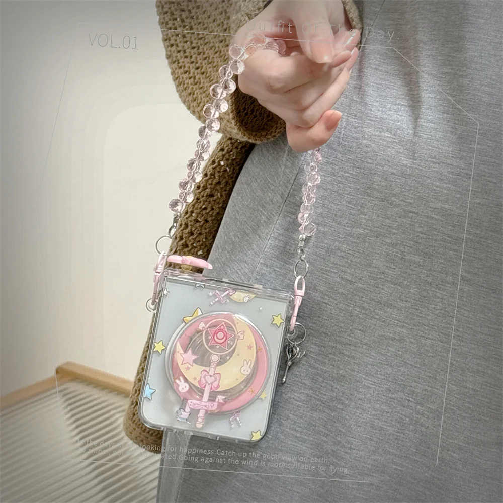Korean Cute Star Magic Wand Magnetic Phone Case with Magsafe Stand