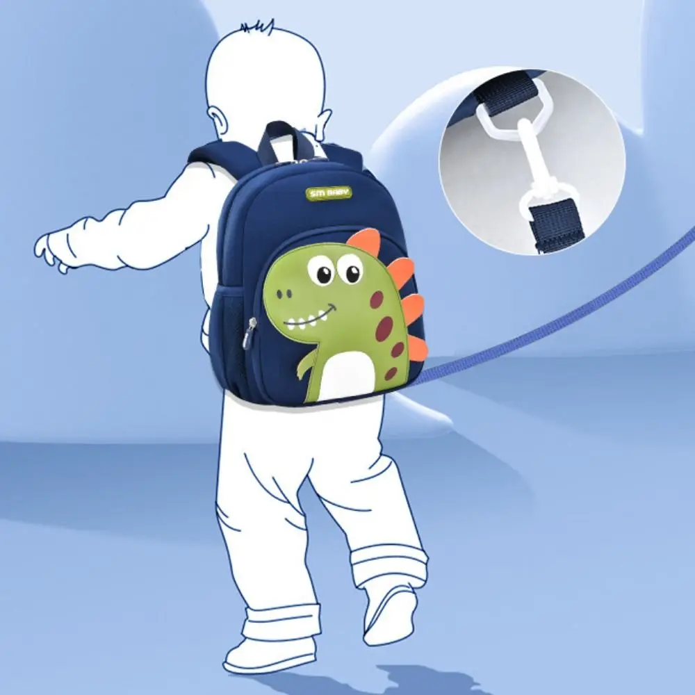 Cartoon Dinosaur Kindergarten Backpack Adjustable Waterproof Student Schoolbag Reflective Large Capacity Children School Bag 3