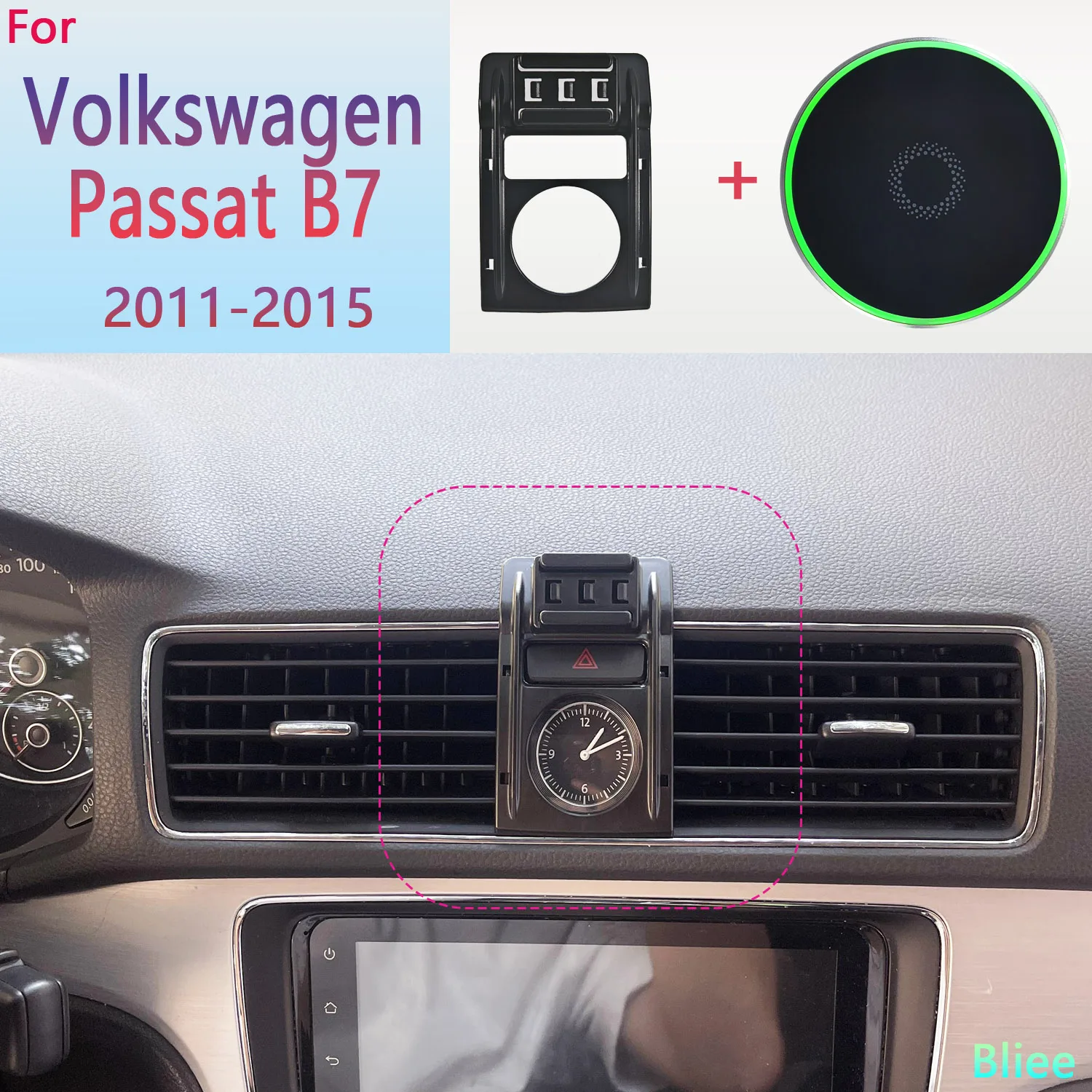 

Магнитный автомобильный держатель для телефона, 15 Вт, для Volkswagen VW Passat B7 2011 2012 2013 2014 2015