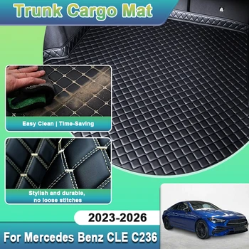 Tappetini per Bagagliaio Posteriore per Mercedes Benz CLE C236 Accessori Coupé 2023-2026 Rivestimento Protettivo Impermeabile Antiscivolo Facile da Pulire