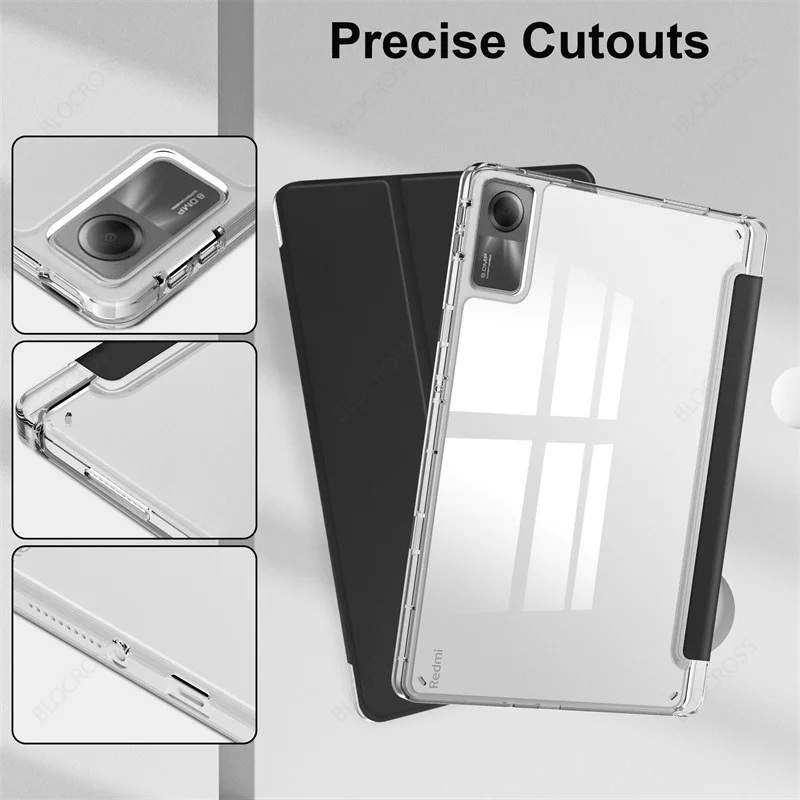 Transparent Protective Case with Awake/Sleep Cover