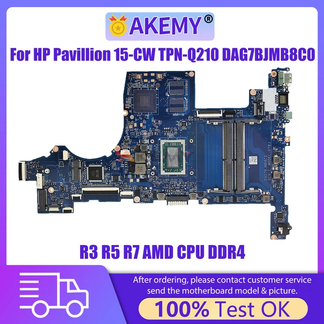 Akemy For Hp Pavillion 15 Cw Tpn Q210 Laptop Motherboard Mainboard R3 R5 R7 Amd Cpu.jpg