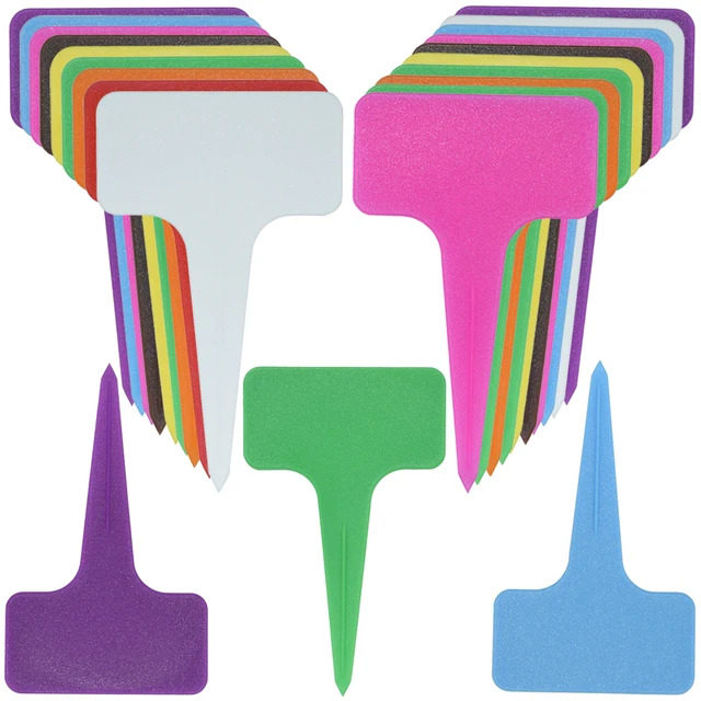 20Db T-Alakú Műanyag Növényi Címkék Marker Jel 59*98 Mm-Es Vízálló Virág Palánták Cserepes Bonsai Zamatos Kert Címke