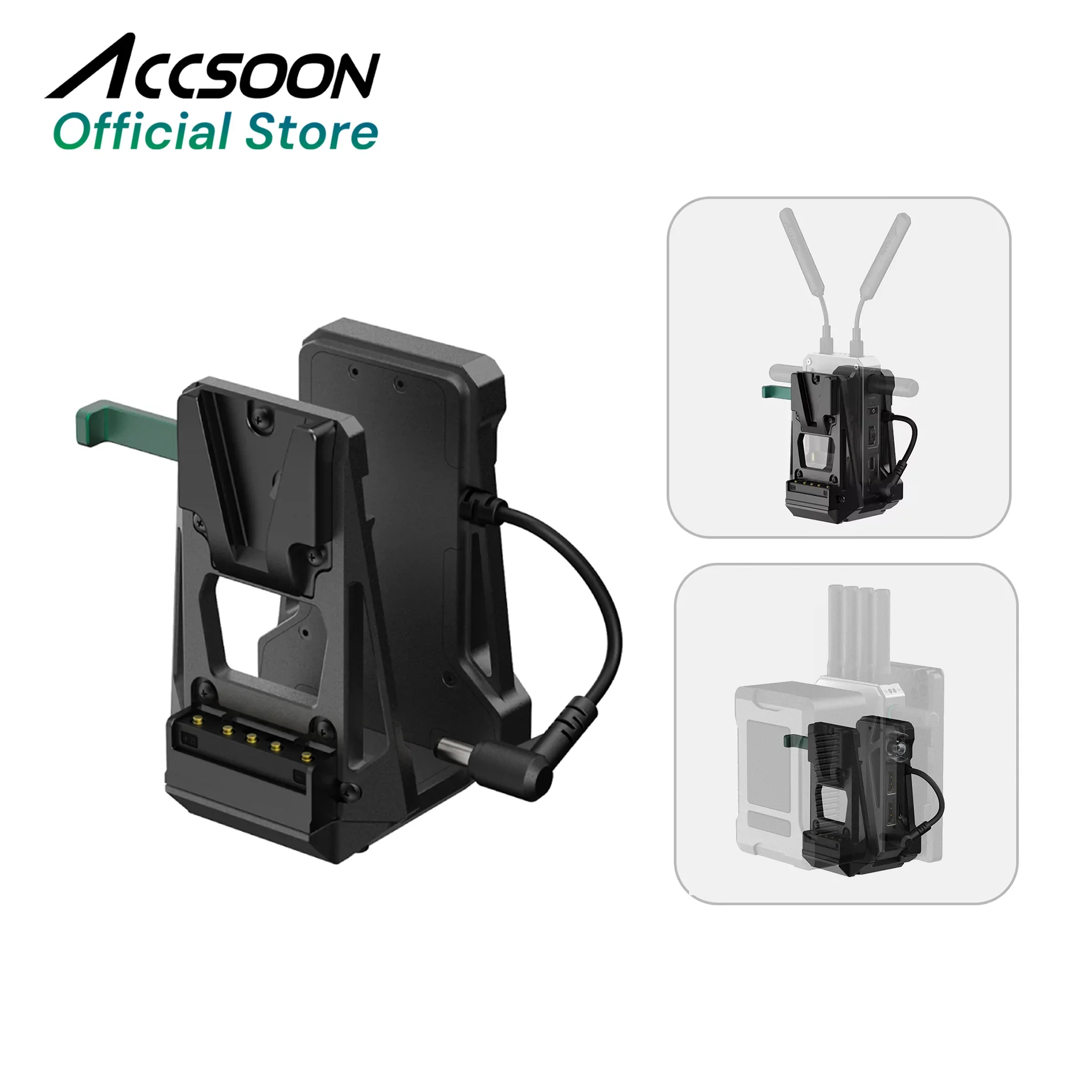 Accsoon Adaptateur V-Lock Pour CineView Master 4K Et CineView 2 SDI – Alimentation Unique Et Fiable