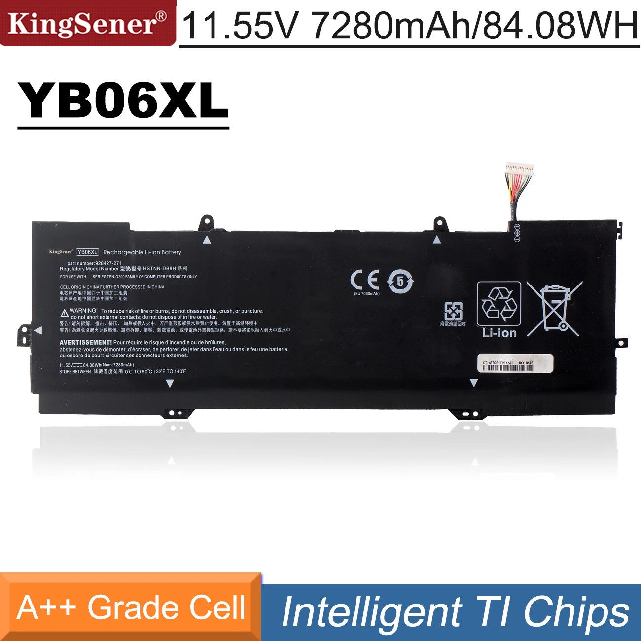 Bateria Kingsener para hp Spectre Yb06xl X360 15-ch002tx Ch013tx Ch070nz Ch034ng Ch030nz Hstnn-db8h Db8v 928427271 Tpn-q200