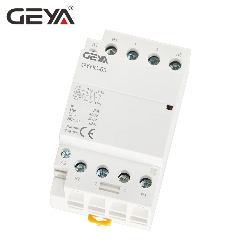 geya contator modular ac 4p 63a 4no ou 2nc2no 220v 230v 50 60hz 01