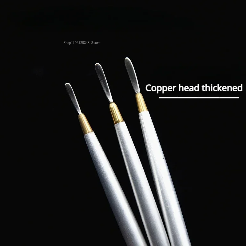 3 Pieces/set Ultra Light Clay Double Head Open Eye Knife Stainless Steel Copper Head Spatula Handmade DIY Clay Sculpture Tools