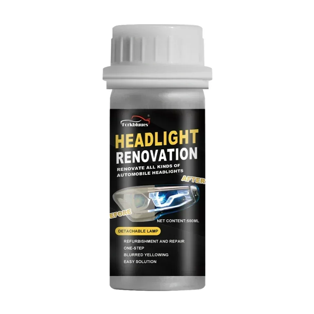 800ml Headlights Liquid Polymer Headlight Chemical Polish Repair Fluid Refurbishment Scratch Repair Polishing for Motorcycle