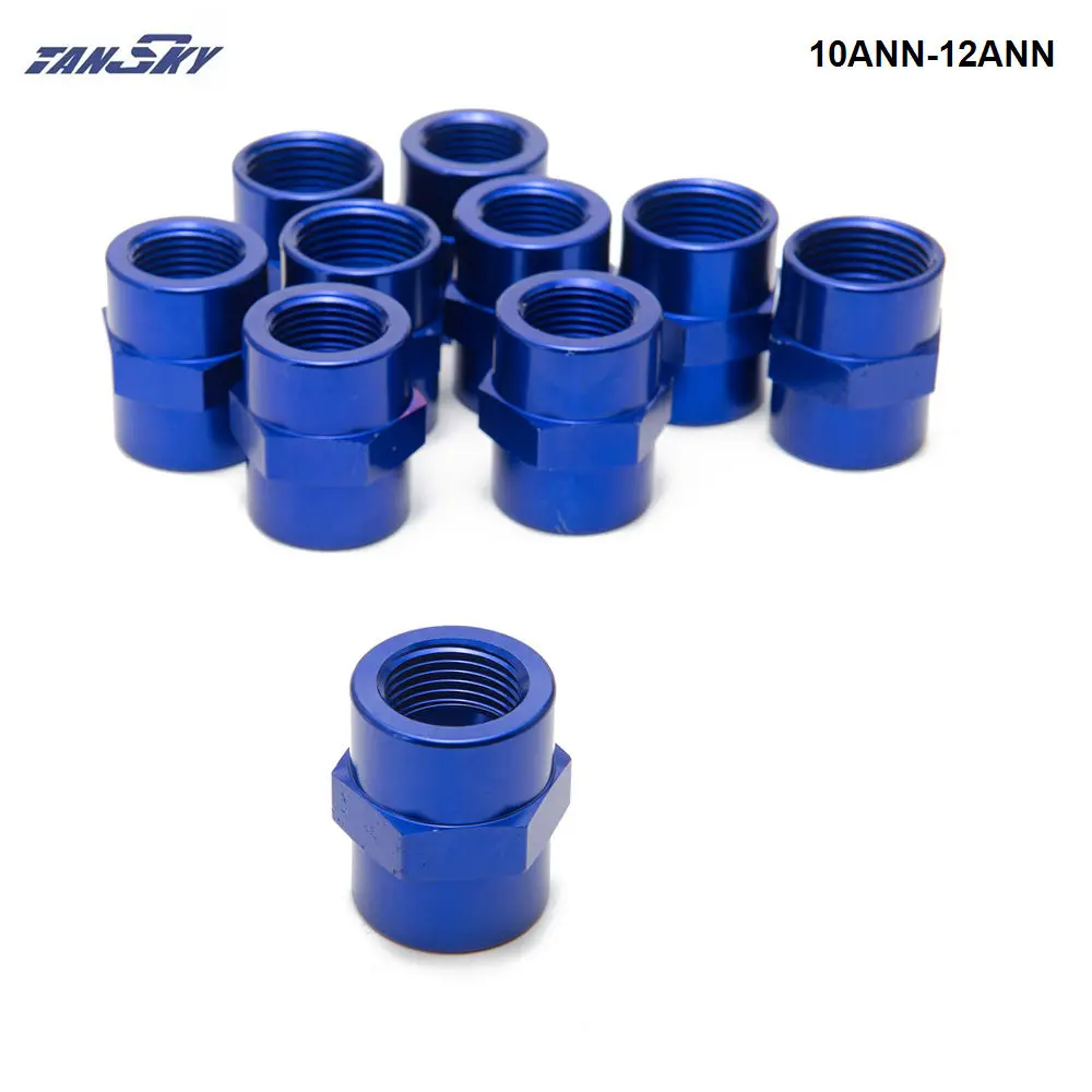 

10PCS/LOT Fitting Flare Reducer Female -12 AN to Female -10 Blue Flare Reducer Fitting Adapter 10ANN-12ANN