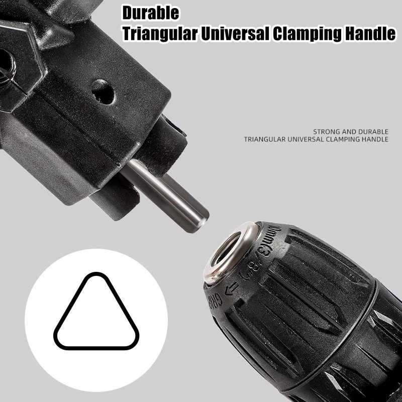 90&deg; Three Jaw Chuck Corner Impact Drill Adapter Right Angle Bend Extension Chuck Drill Adapter Right Angle Converter Accessory