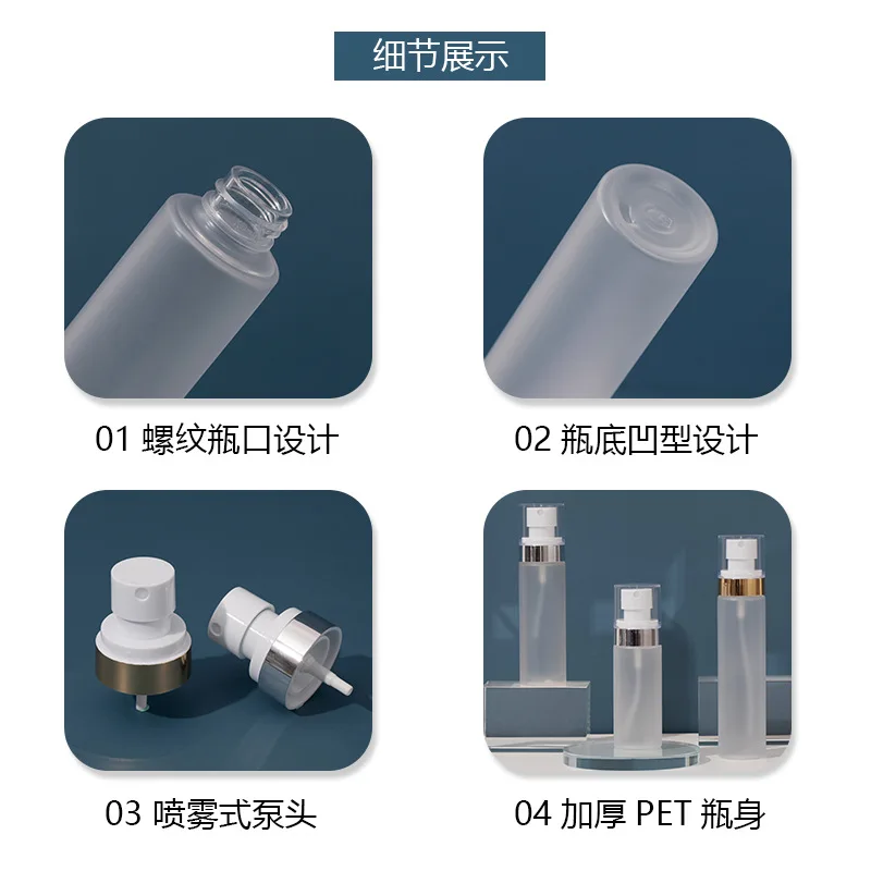 Multi Specification Matte Simple Spray Bottle Travel Pack Portable Water Replenishing Cosmetics Sample Separate Bottles Reusable