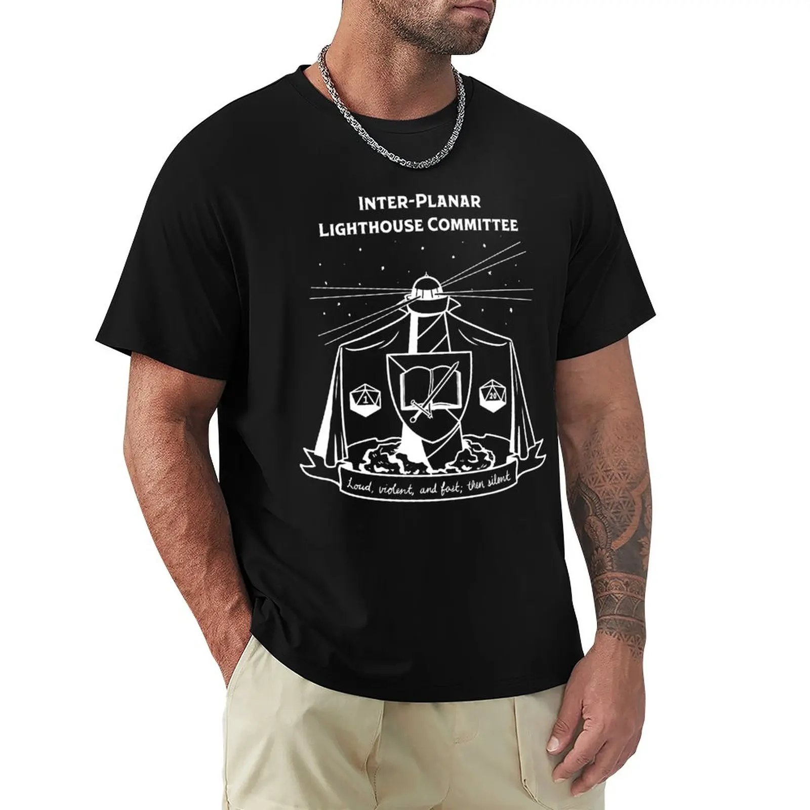 Interplanare Lighthouse Comment (Linee Bianche) T-Shirt Customizeds Cute Tops Sublime Mens Workout Shirts