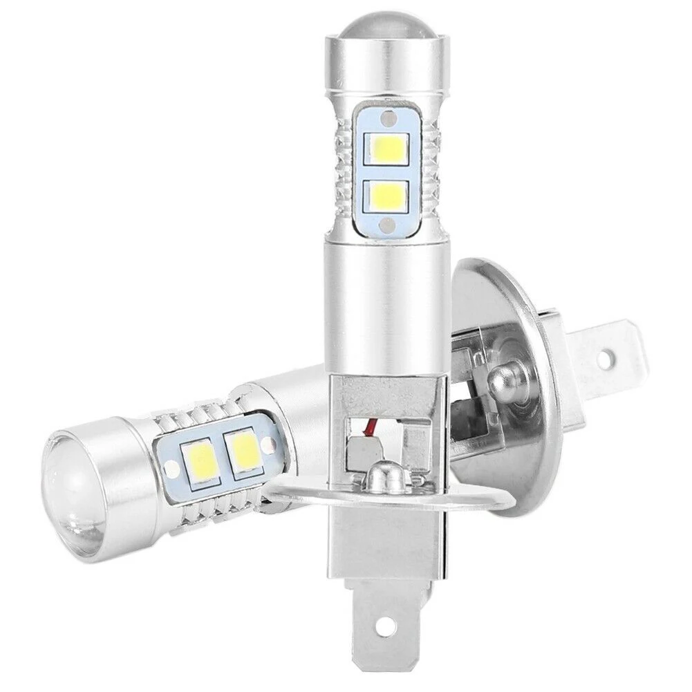 2Pcs 100W H1 LED H3 LED Headlight Bulbs 6000K Super Bright Car High Low Beam Motorcycle Headlights Auto Light Car Accessories led car lights led lights led bulbs led headlights led car headlights car headlamps