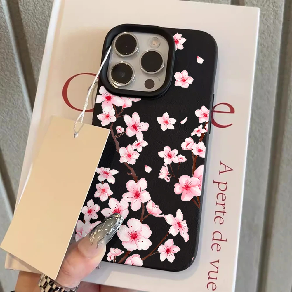 Pink Peach Blossom Protective Candy Color Phone Case Cover