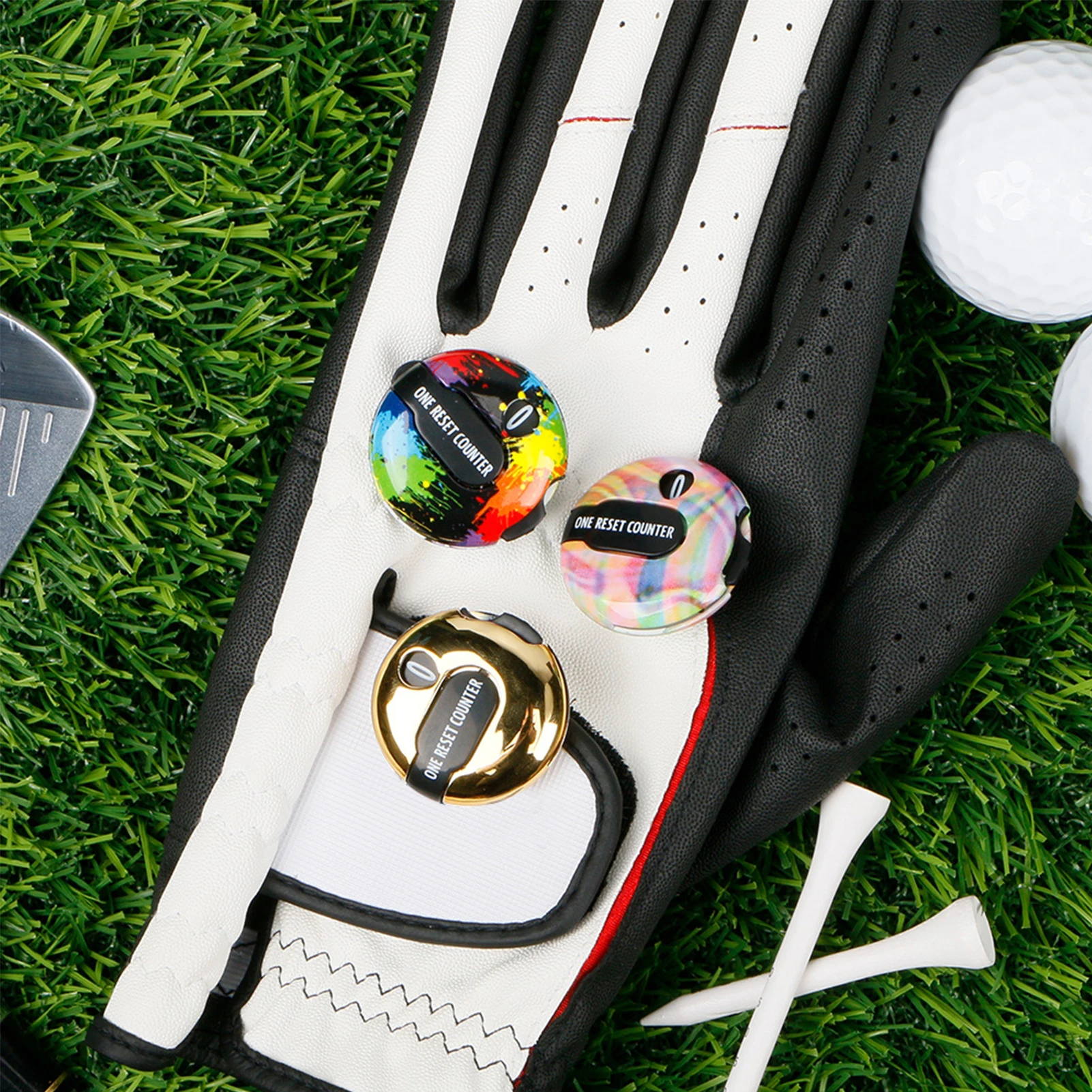 Description Picture 3 of itemGolf Gloves Caps Clip Score Counter Mini Golf Scoring Stroke Device With Touch Reset Clip Quickly Return 0 Score Keeping Device