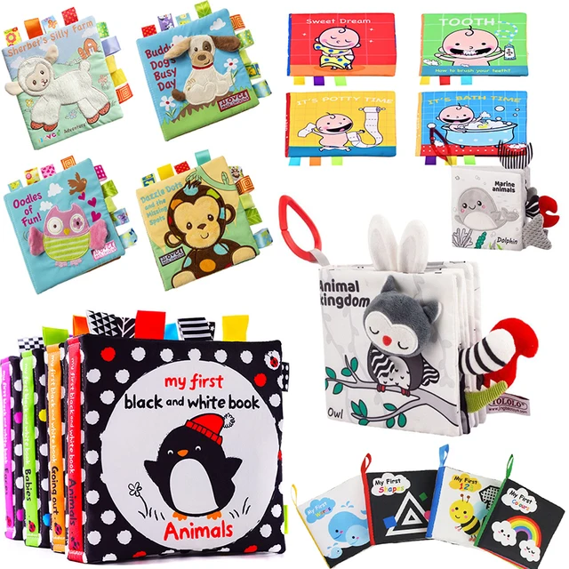 Baby Cloth Book Toy Black White Cloth Activity Book Sensory Books for Babies Kids Early Development montessori Toys 0 12 Months 2
