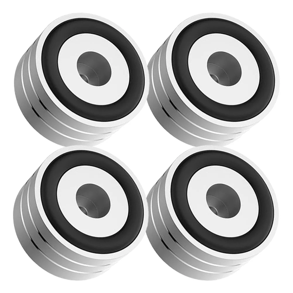 

4 Pcs Speaker Shock-absorbing Feet Cushion with Rubber Rings Aluminum Alloy Isolating