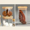 Spice Jar with Bamboo Lid Sample, Glass Spice Jars Sample Sack, 7oz Square Seasoning Jars 4