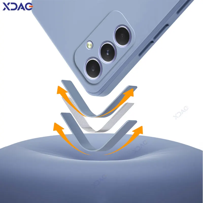 Square Liquid Silicone Phone Case - 360° Protective Soft Shockproof Back Cover - Girls' Stylish Accessory
